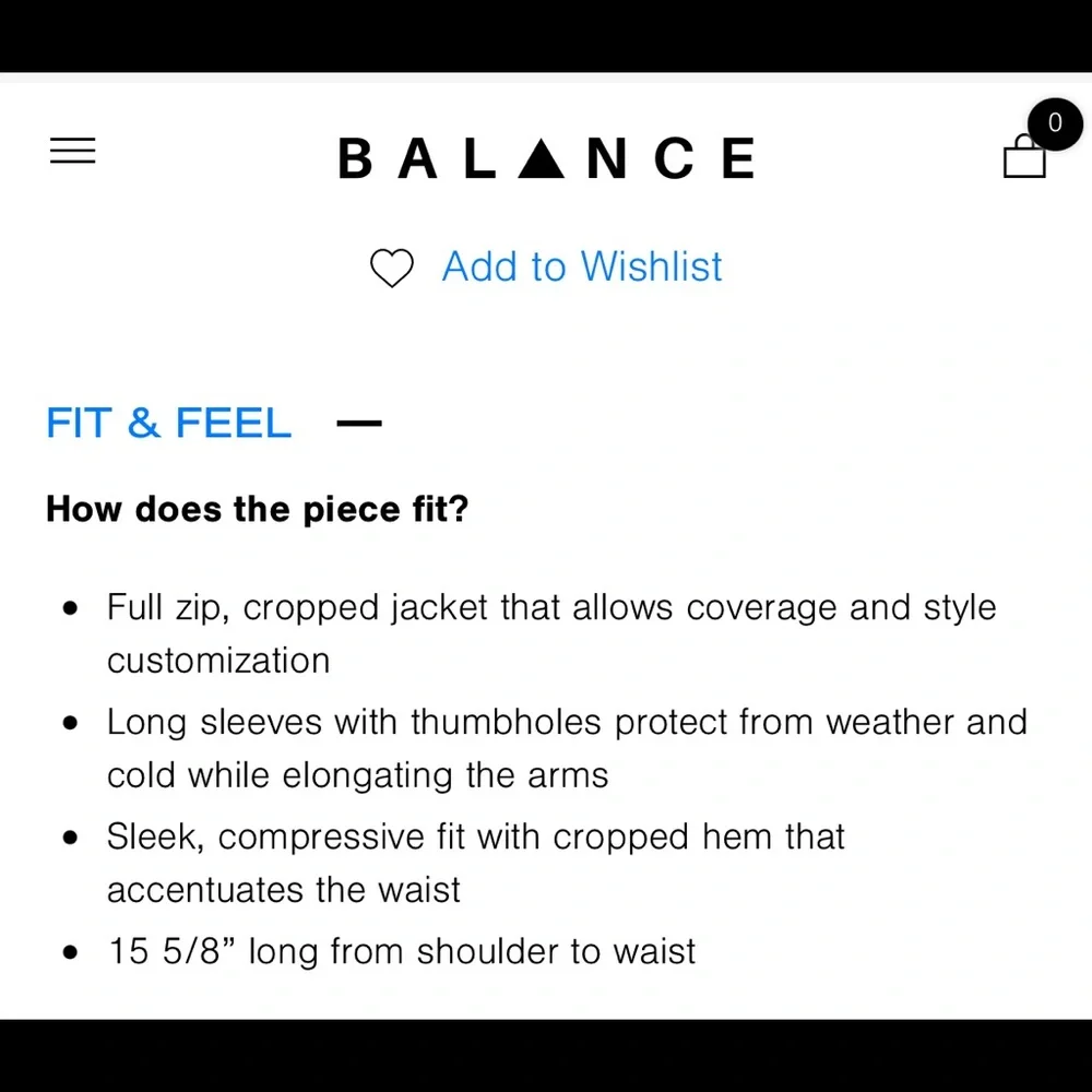 Balance Athletics Elevate Cropped Zip - Picture 8 of 9